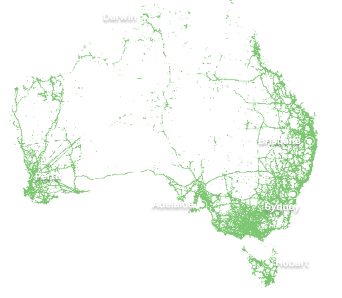 AU coverage map AU coverage map